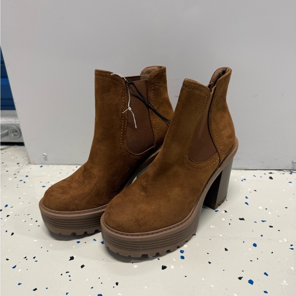 Brown Suede Ankle Boots